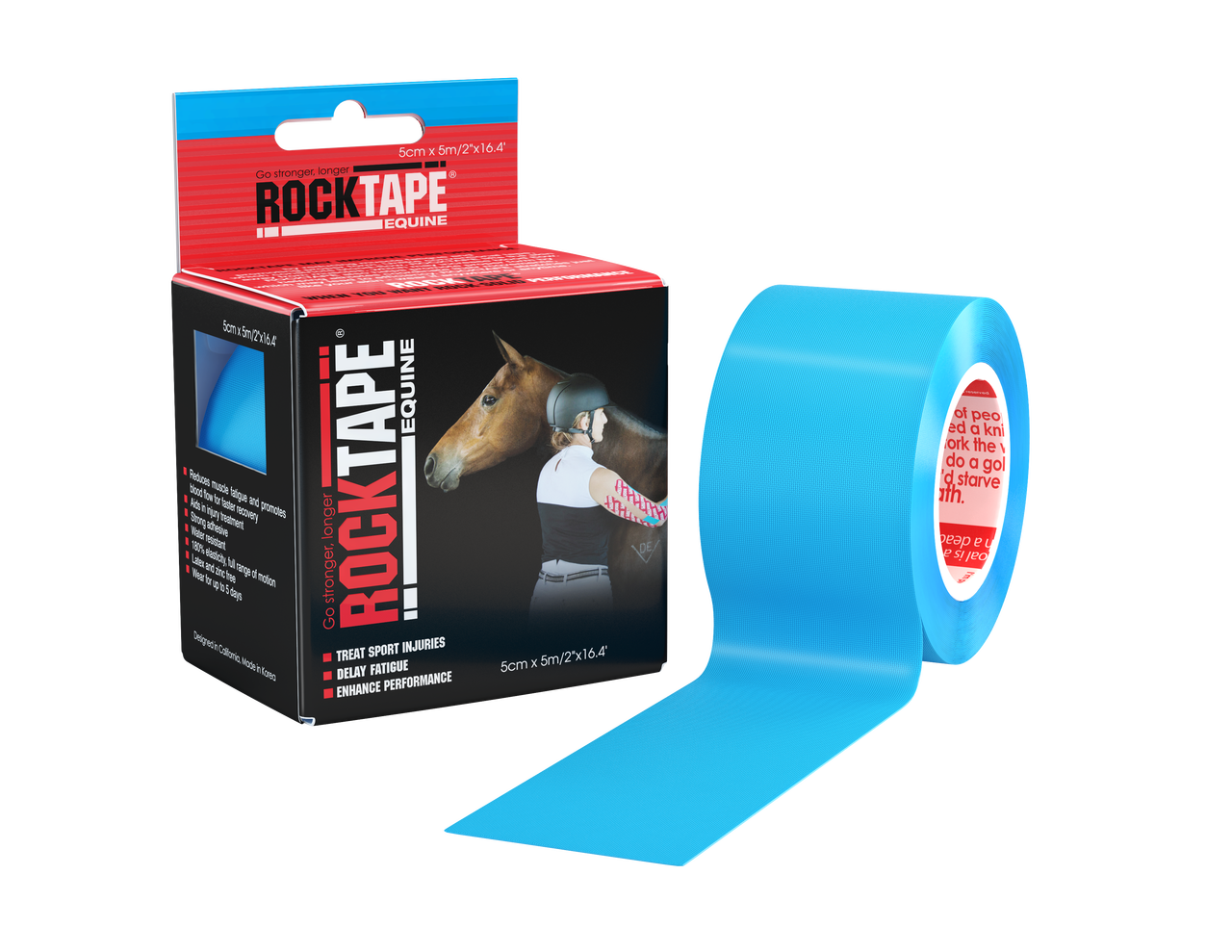 RockTape, Equine, 5см x 5м, голубой (для лошадей) RCT100R-BL-EQOS