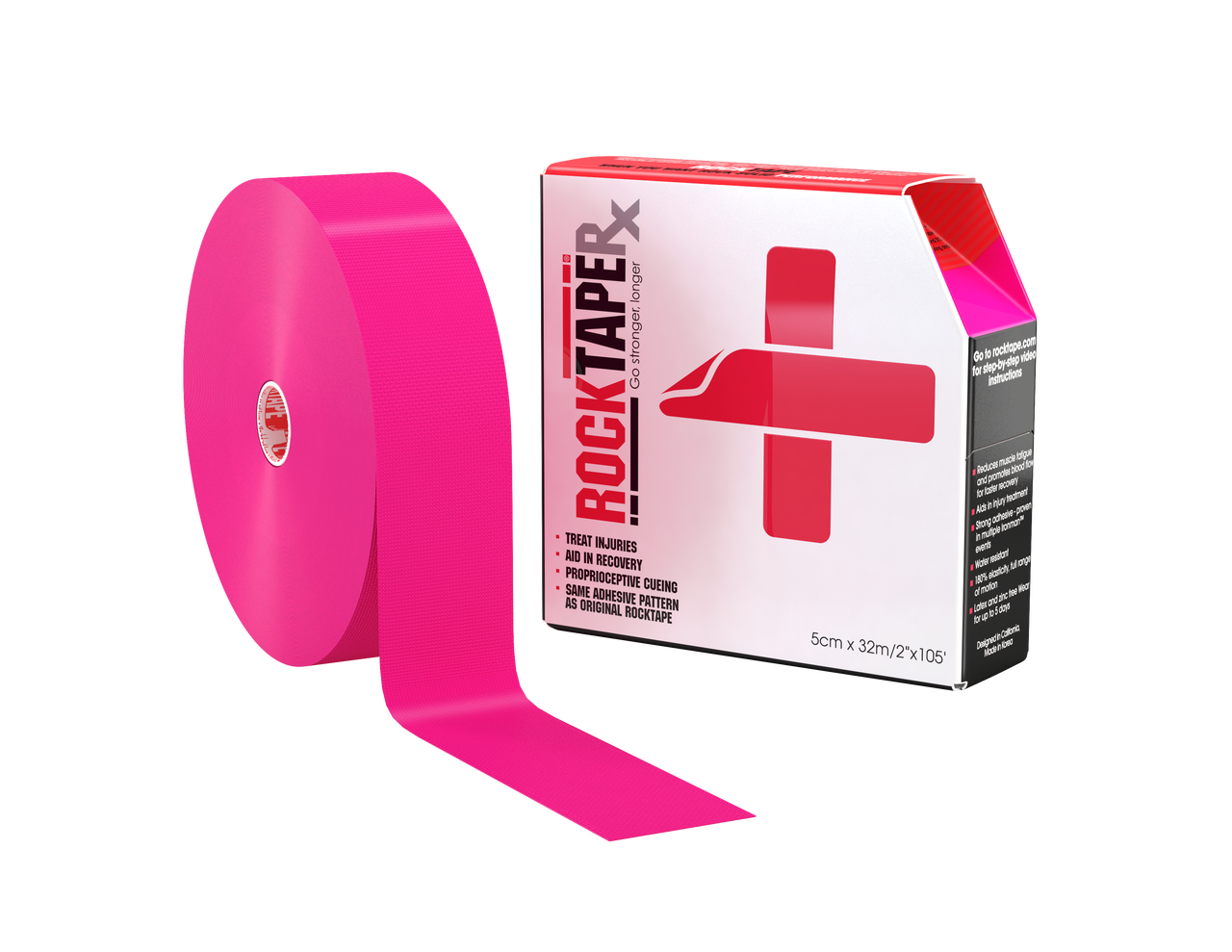 RockTapeRx, 32 метра, розовый RCT100-PK-RX