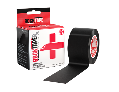 RockTapeRx, 5см x 5м, черный RCT100-BK-OSRX