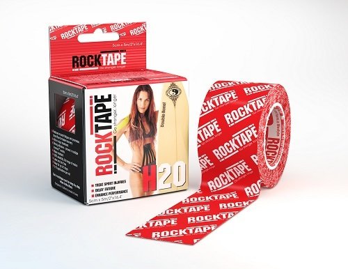 RockTape H2O, 5см х 5м, красный логотип RCT100-REDLGH2O-OS