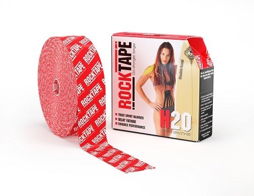 RockTape H2O, 5см x 32м, красный логотип RCT100-REDLGH2O-LG