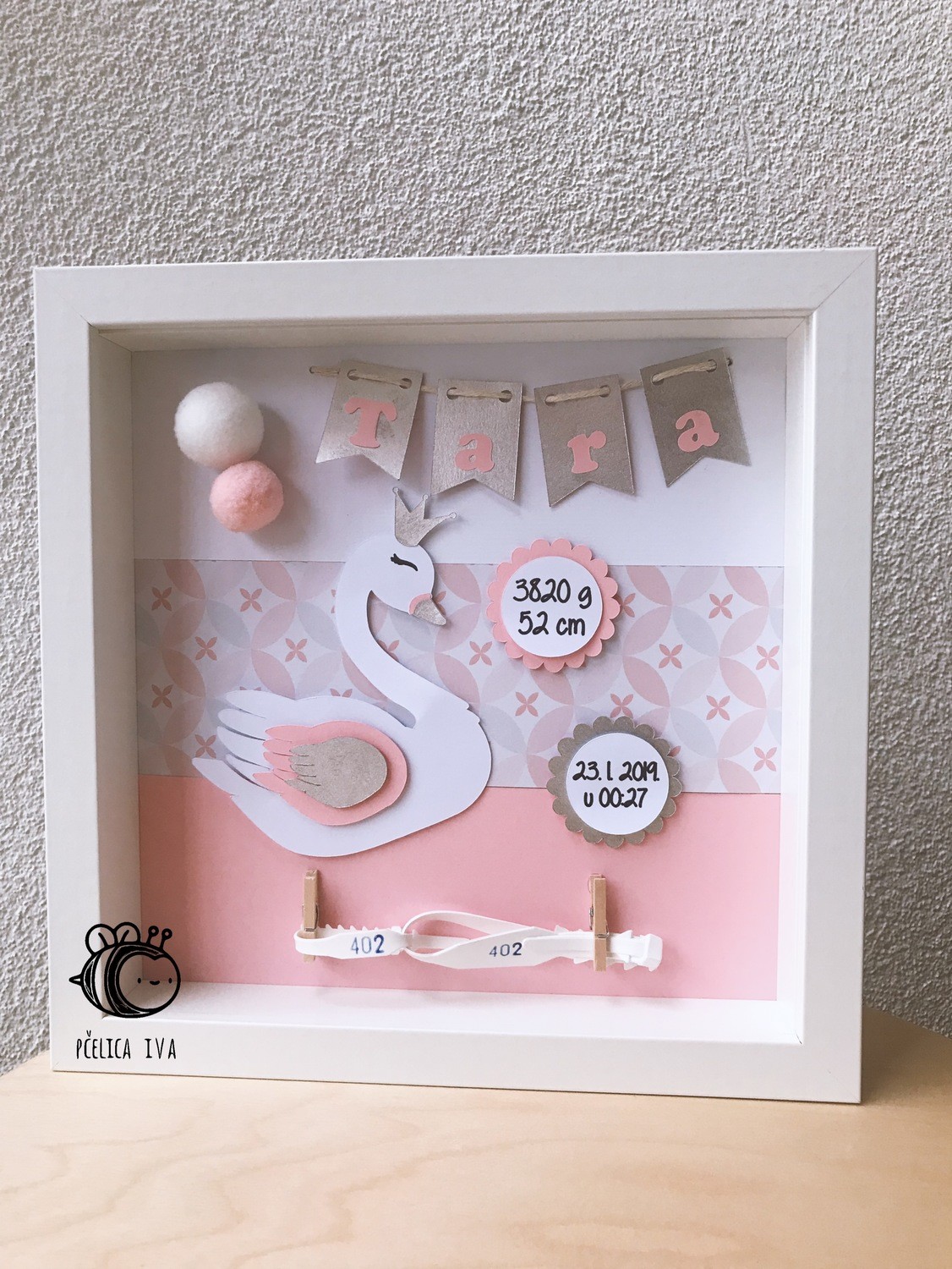 Baby Girl Keepsake Drawers And Picture Frame