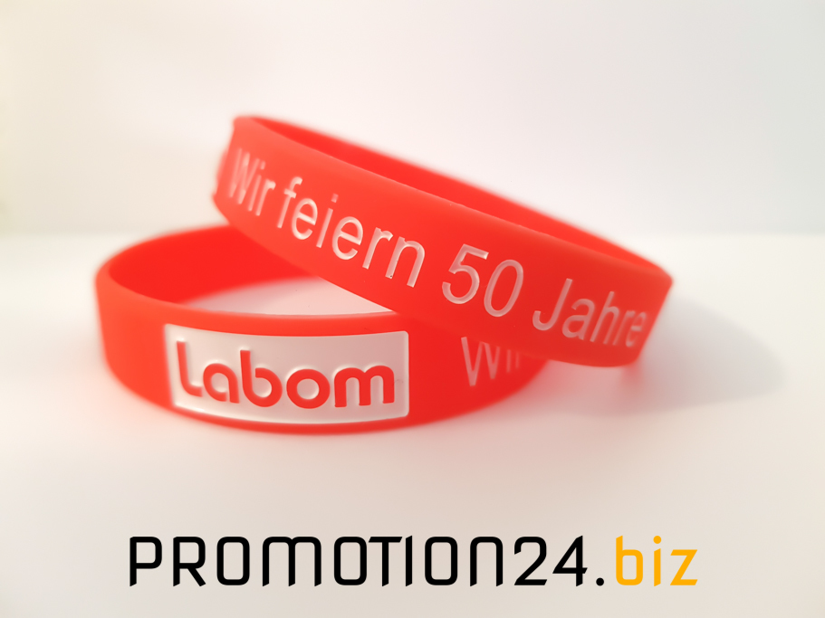 Silikonarmbänder, geprägt und farbgefüllt