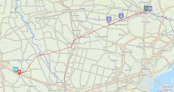 Download file gpx Treviso Grisignano e Ritorno 00048