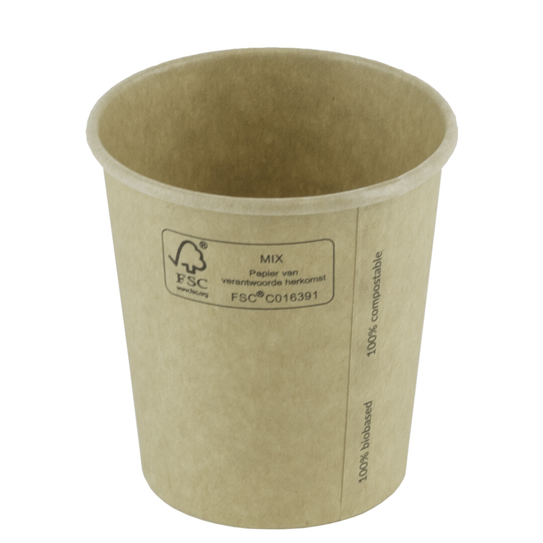 FSC® kraft/PLA koffiebeker 12oz/360ml/90mm Ø
Verpakt per 50 stuks FSC® kraft/PLA koffiebeker 12oz/360ml/90mm Ø
Verpakt per 50 stuks