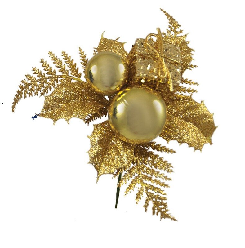 XP1005GLD - Glitter / Ball/ Fern mixed pick XP1005GLD - Glitter / Ball/ Fern mixed pick