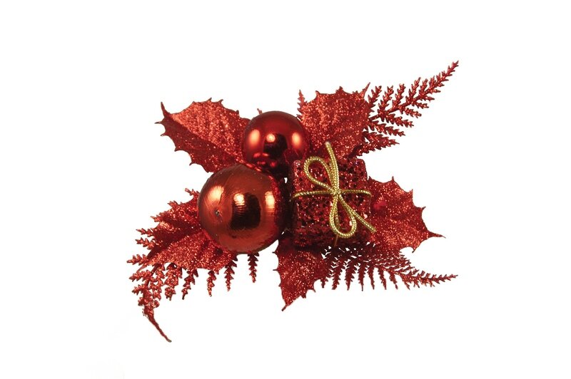 XP1005red - Glitter / Ball/ Fern mixed pick XP1005red - Glitter / Ball/ Fern mixed pick