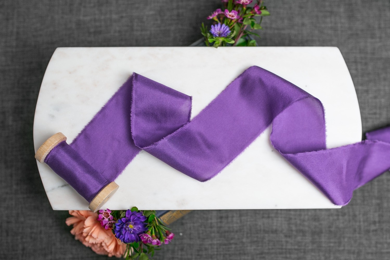 purple silk ribbon