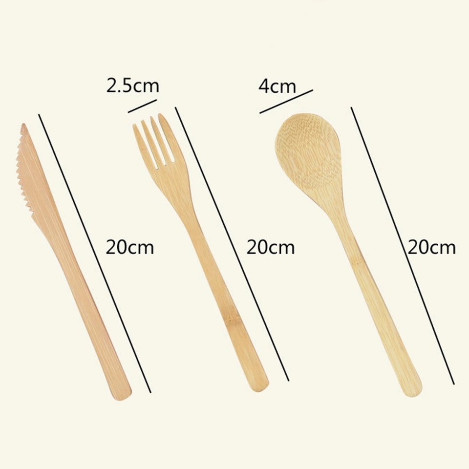 Traveler's Eco-Friendly Bamboo Utensil Kit