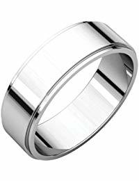 Platinum 6mm Flat Edge Band 0001