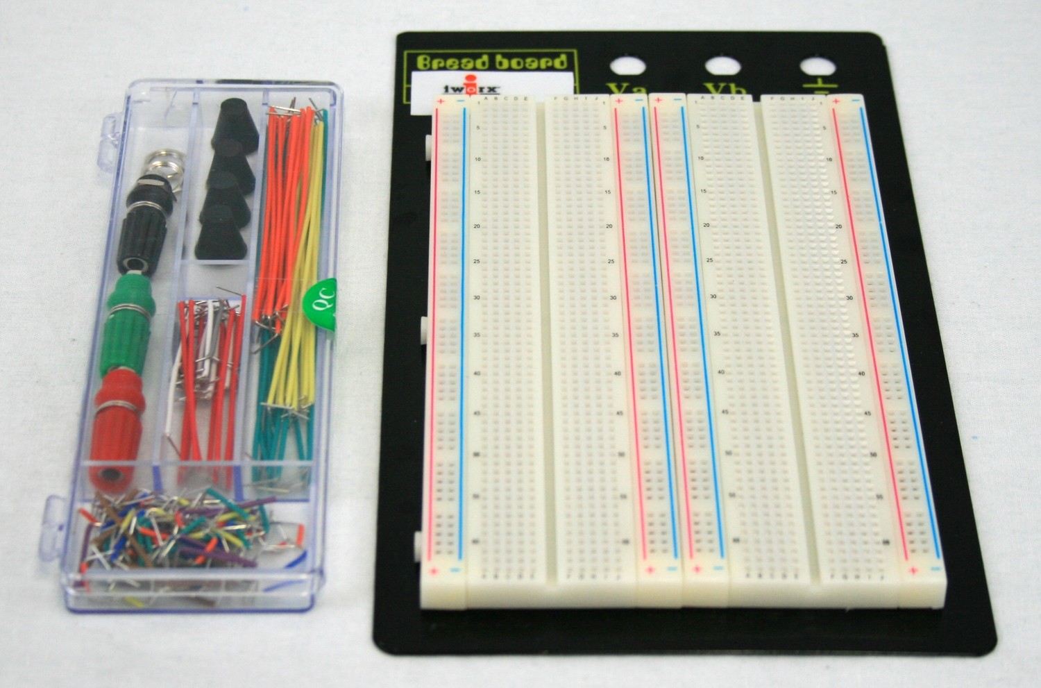 Breadboard with Jumpers: board area of 6.5in x 4.25” Breadboard with Jumpers: board area of 6.5in x 4.25”