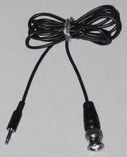BNC to 3mm phono jack BNC to 3mm phono jack