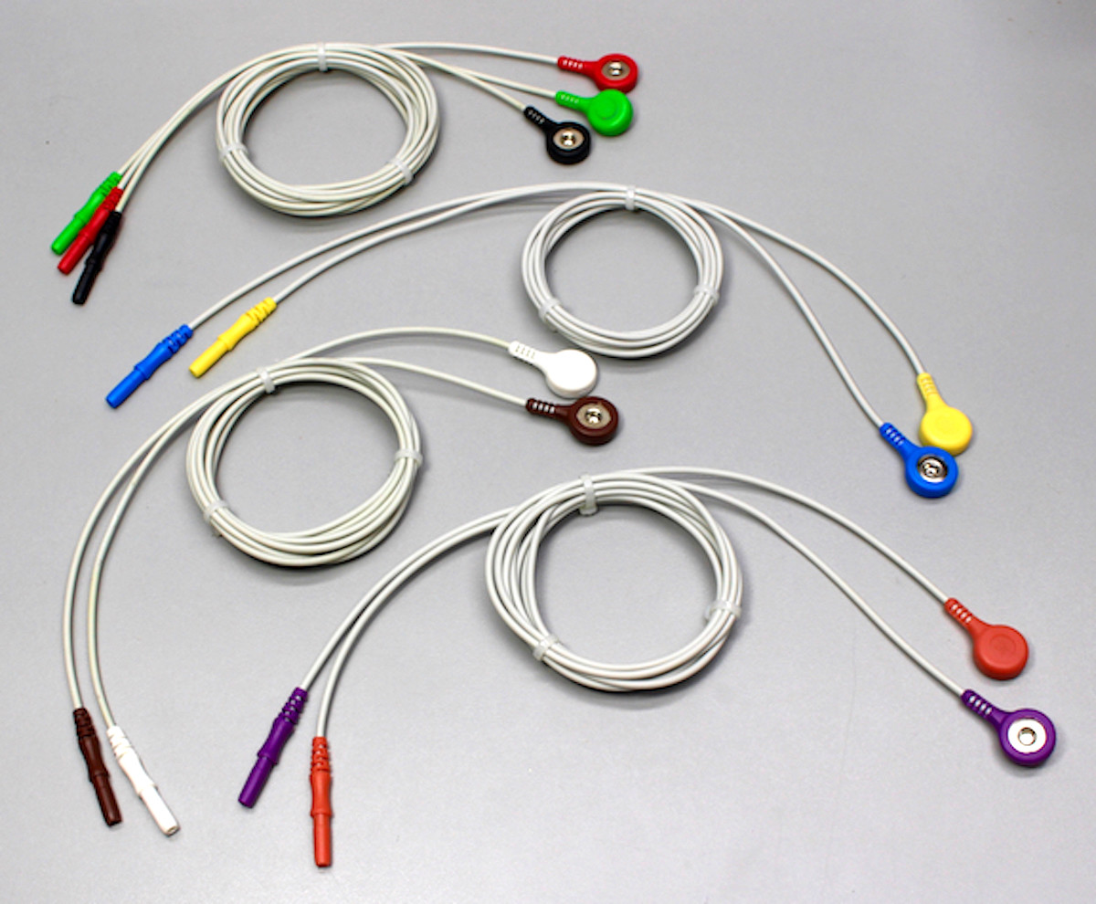 Recording Leads - 9 Safety Pin to Snap Connectors Recording Leads - 9 Safety Pin to Snap Connectors