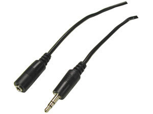 Male-to-female stereo extension cable (6 ft.) Male-to-female stereo extension cable (6 ft.)