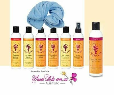 Jessicurl Curly Hair Styling kit for fine curls Jessicurl Curly Hair Styling kit for fine curls