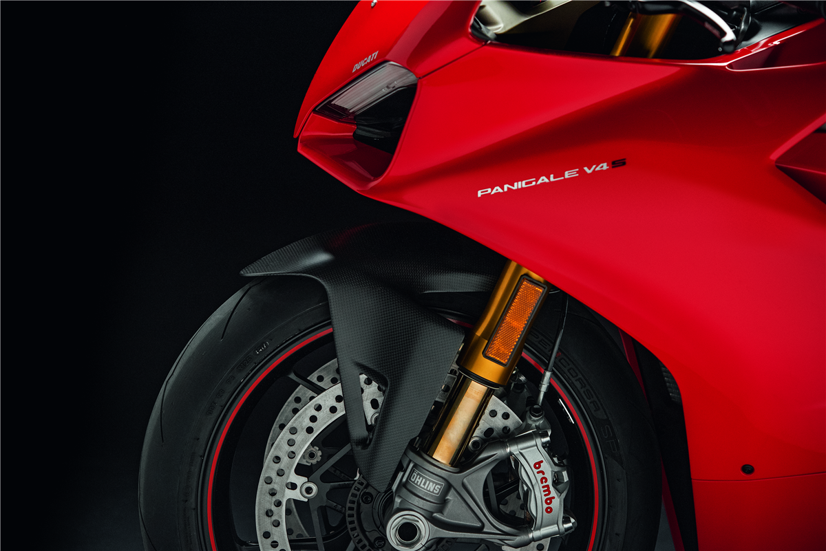 Carbon fibre front mudguard.