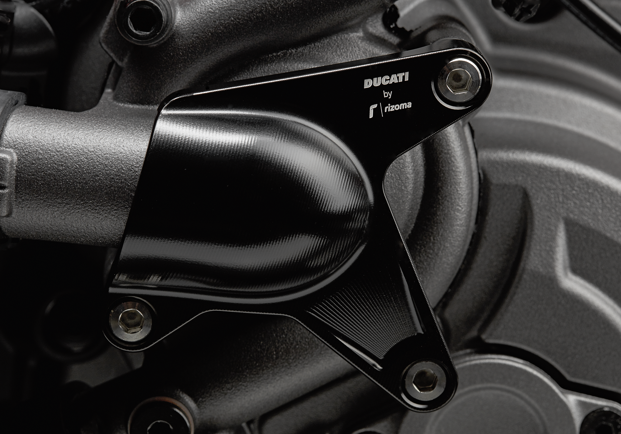 Billet aluminium water pump cover.