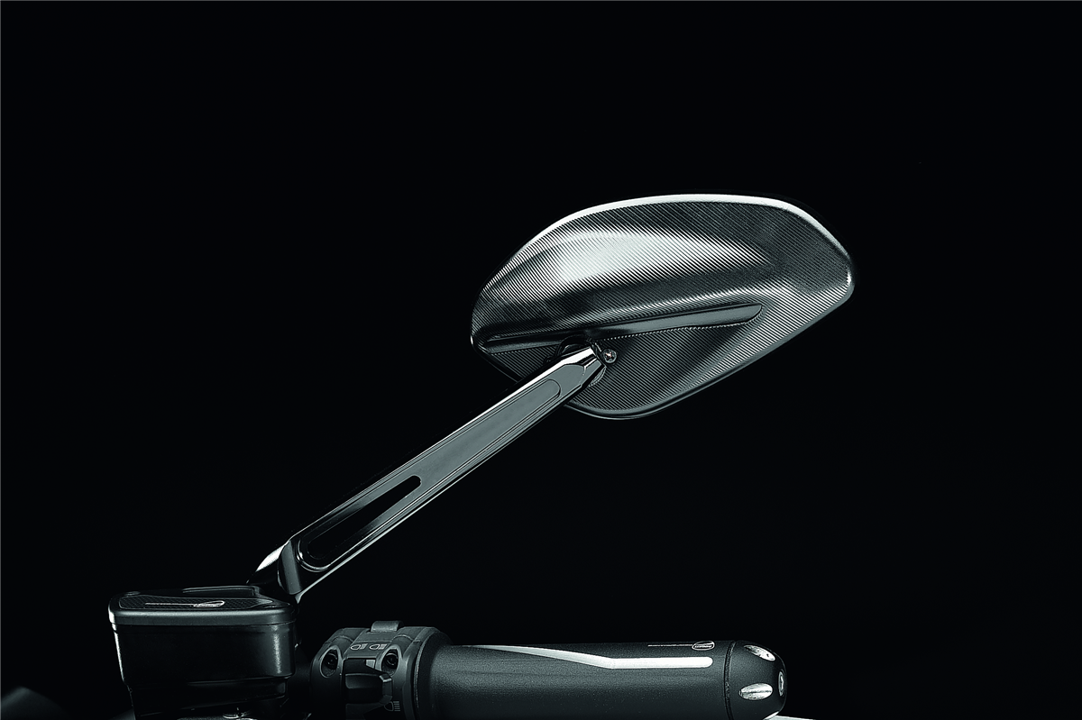 Billet aluminium rearview mirror Black RH