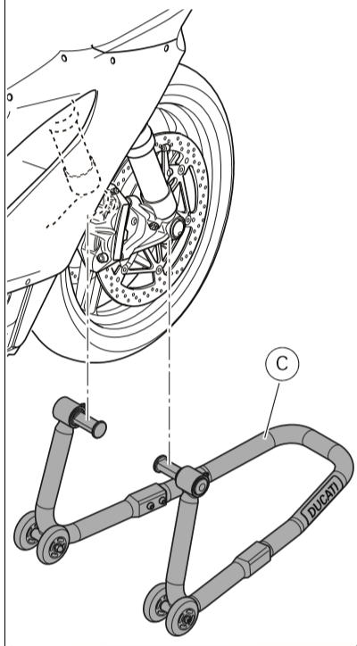 Front paddock stand.