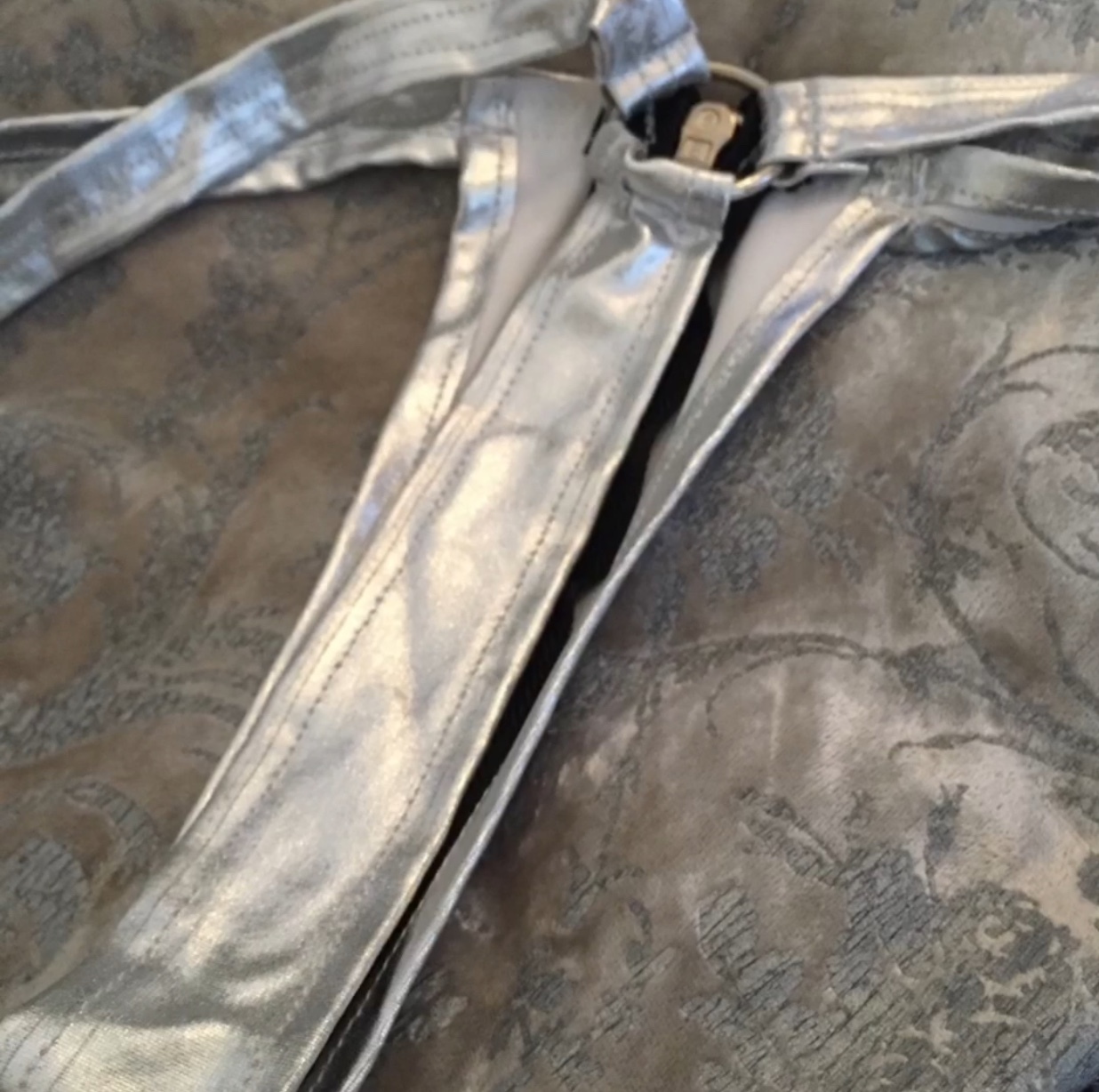 “Silver Dream” Thong modelled by Goddess Crystalle