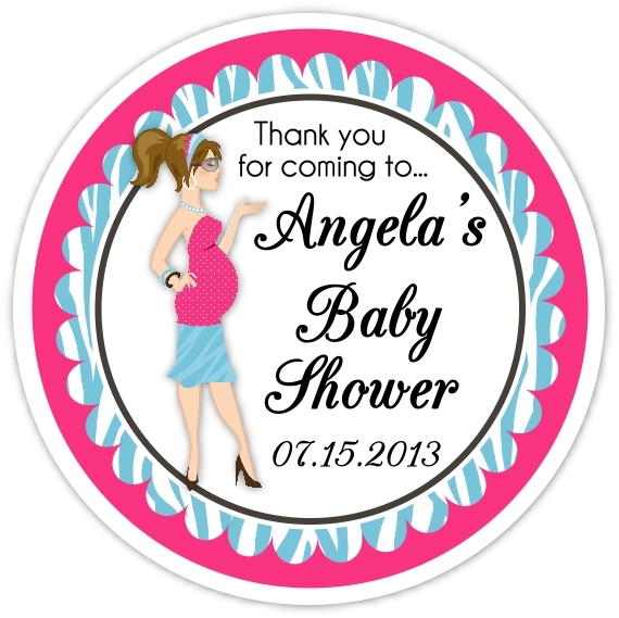 Baby Shower Pink and Blue Diva Stickers 202-sticker