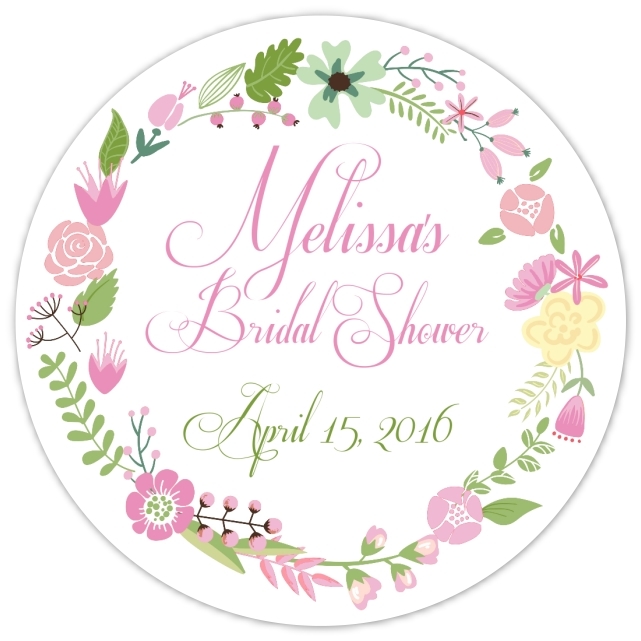 Pink Green Wreath Stickers 112-sticker