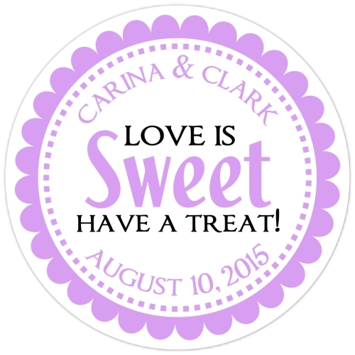 Love is Sweet Purple Stickers 103-sticker