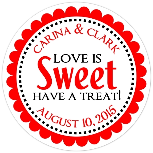 Love is Sweet Red Stickers 110-sticker