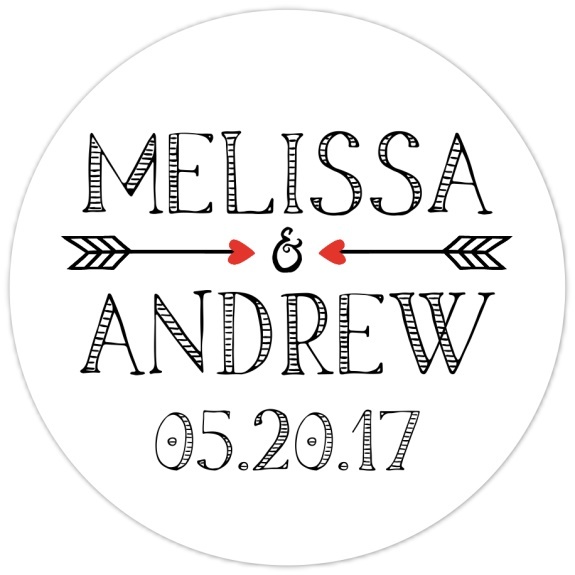 Arrow Bridal Shower or Wedding Stickers 105-sticker