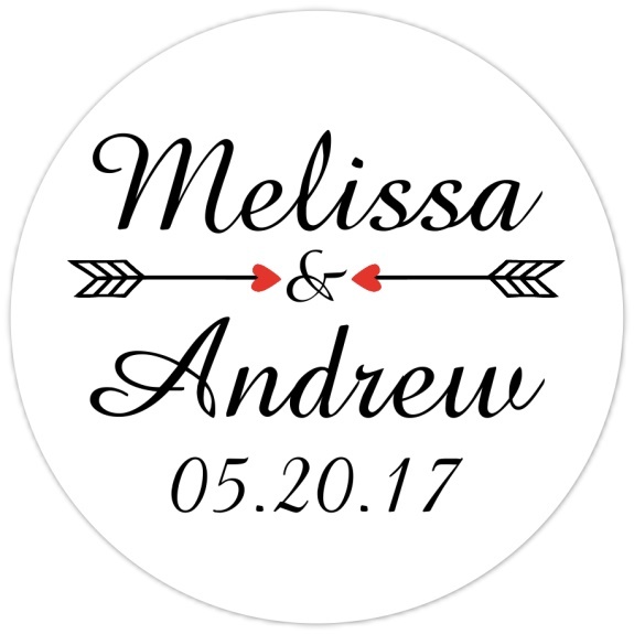 Script and Arrow Bridal Stickers Bridal Shower or Wedding Stickers Script and Arrow Bridal Stickers