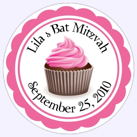 Personalized Cupcake Stickers 214-c