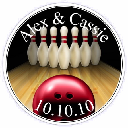 Personalized Bowling Stickers 151-u