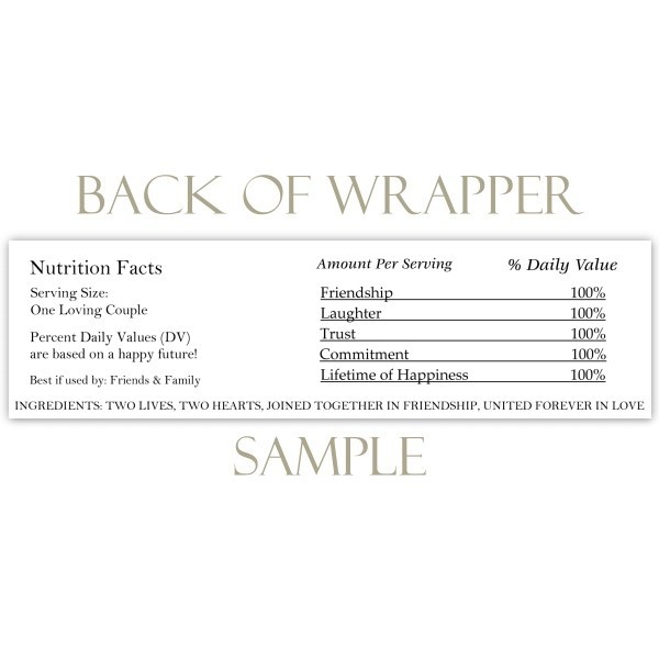 Red Roses Wedding Candy Wrappers