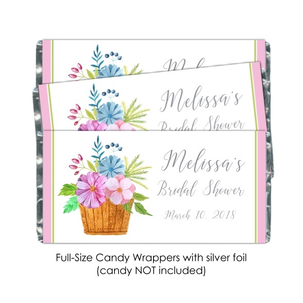 Watercolor Basket Wedding Candy Wrappers 108-weddingwrappers