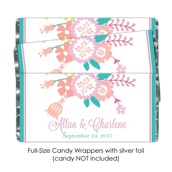 Pastel Floral Wedding Candy Wrappers 111-weddingwrappers