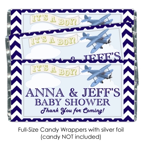 Aviation Baby Shower Candy Wrappers 173-BABY