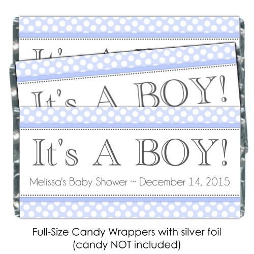 It's A Boy Polka Dot Candy Wrappers 174-BABY