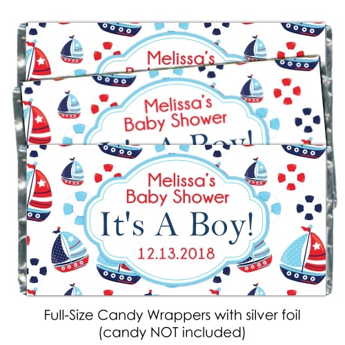 Nautical It's A Boy Baby Shower Candy Wrappers 197-BABY