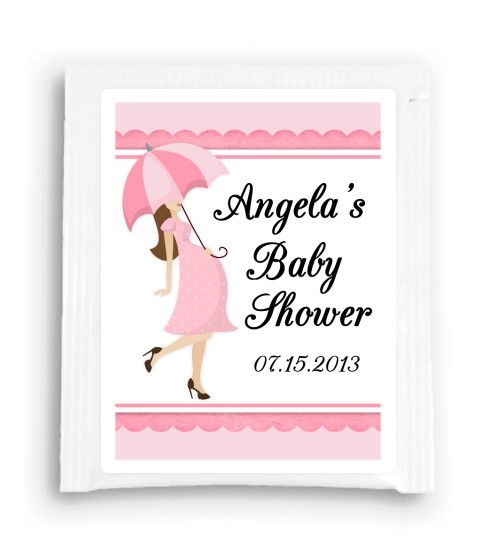 Pink Umbrella Baby Shower Tea Favor 103-TeaFavor