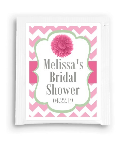 Pink and Green Daisy Bridal Shower Tea Bag Favor 206-TeaFavor