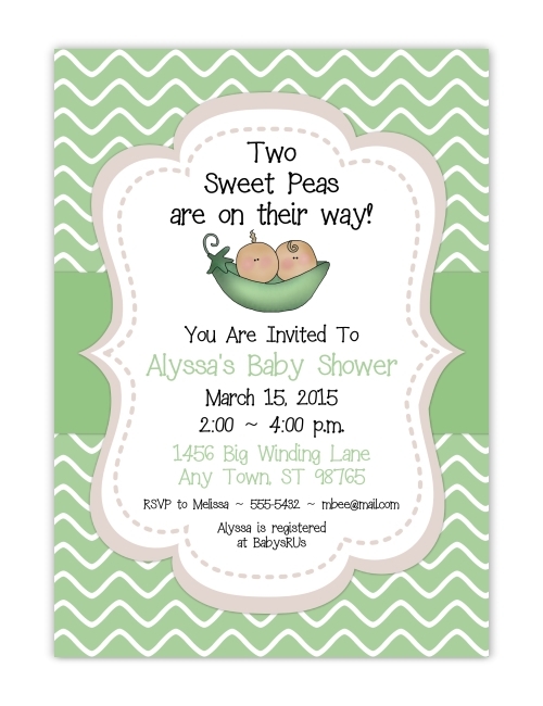 Two Peas In A Pod Baby Shower Invitations 104-BabyShowerInvites