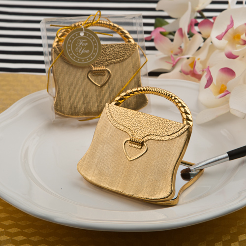 Elegant Reflections Gold Purse Compact Mirror 130-PURSE