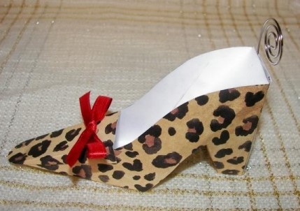 Leopard Shoe Place Card Holders 173-Z