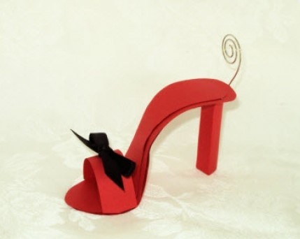 Shoe Place Card Holders - Many Color Choices