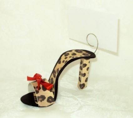 Shoe Place Card Holders - Many Color Choices