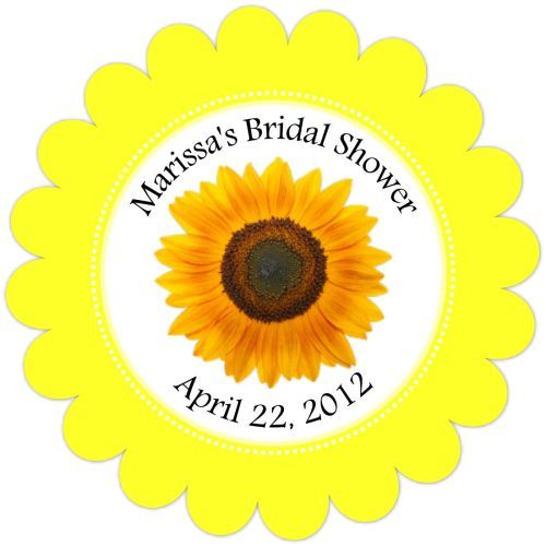 Personalized Sunflower Favor Tags 125-SUNFLOWER