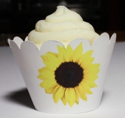 Sunflower Cupcake Wrappers 118-SUNFLOWER