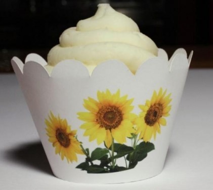 Sunflower Cupcake Wrappers