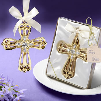 Majestic Gold Cross Ornament 253-BC