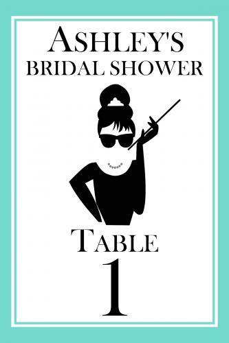 Breakfast At Tiffany's Table Numbers 148-SB